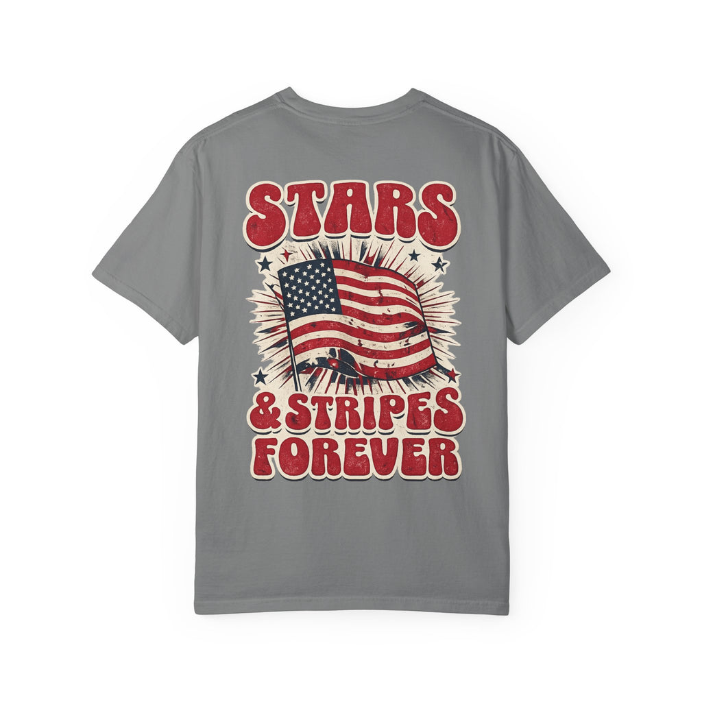 Patriotic 'Stars & Stripes Forever' T-Shirt — Vintage American Flag Graphic