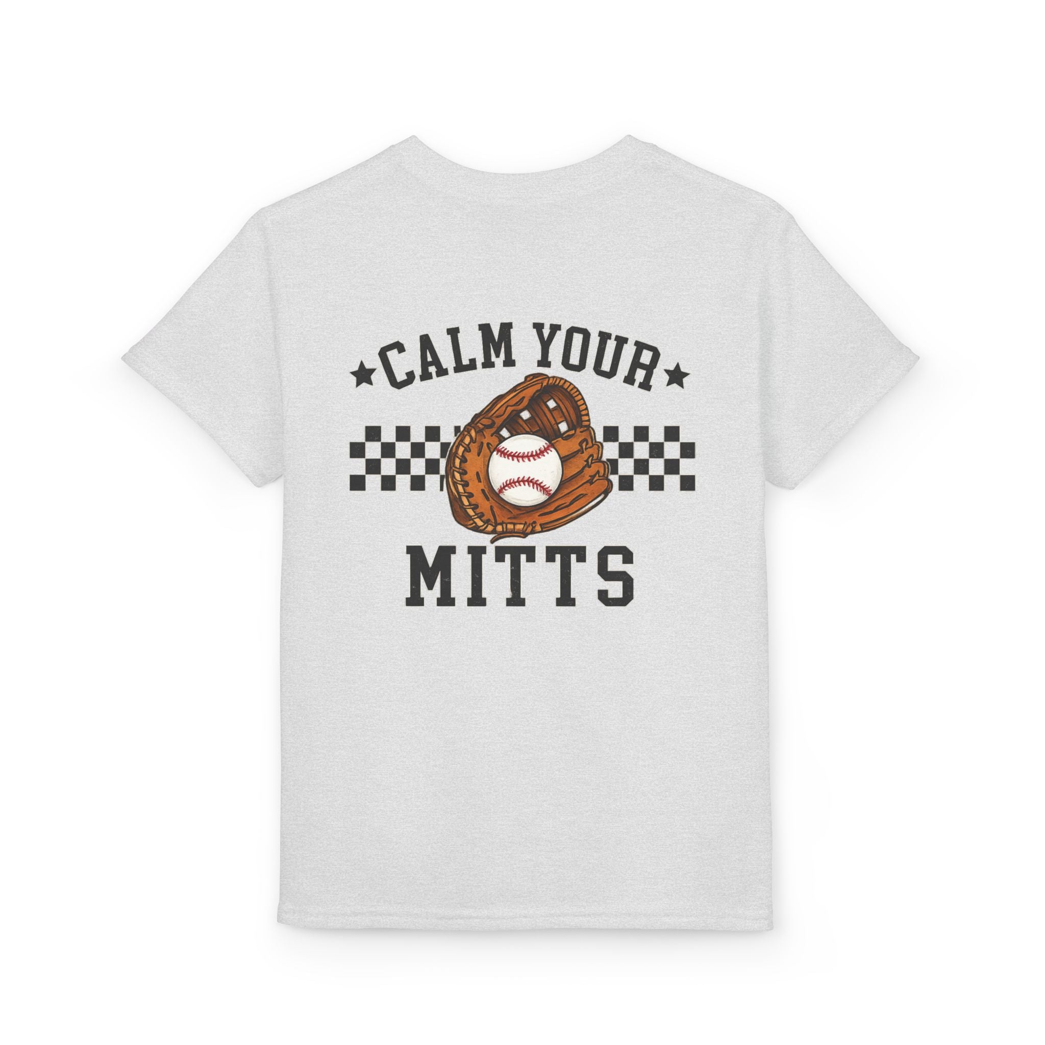 Youth Baseball T-Shirt  "Calm Your Mitts"