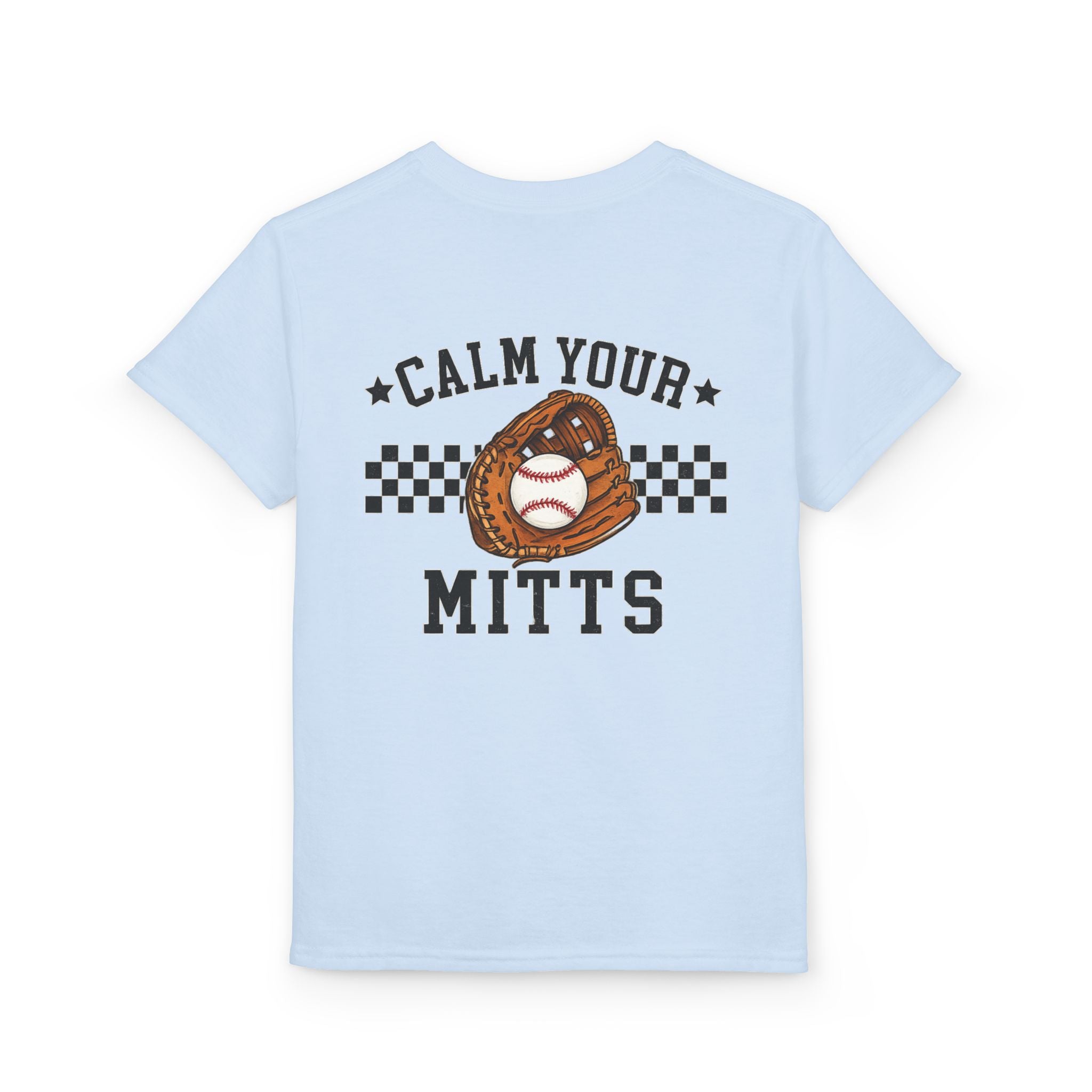 Youth Baseball T-Shirt  "Calm Your Mitts"