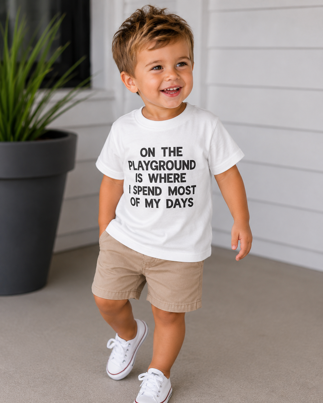 Toddler "On the Playground Is Where I Spend Most of My Days" Tee