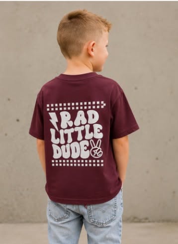 Youth T-Shirt — "Rad Little Dude" Retro Skate Tee