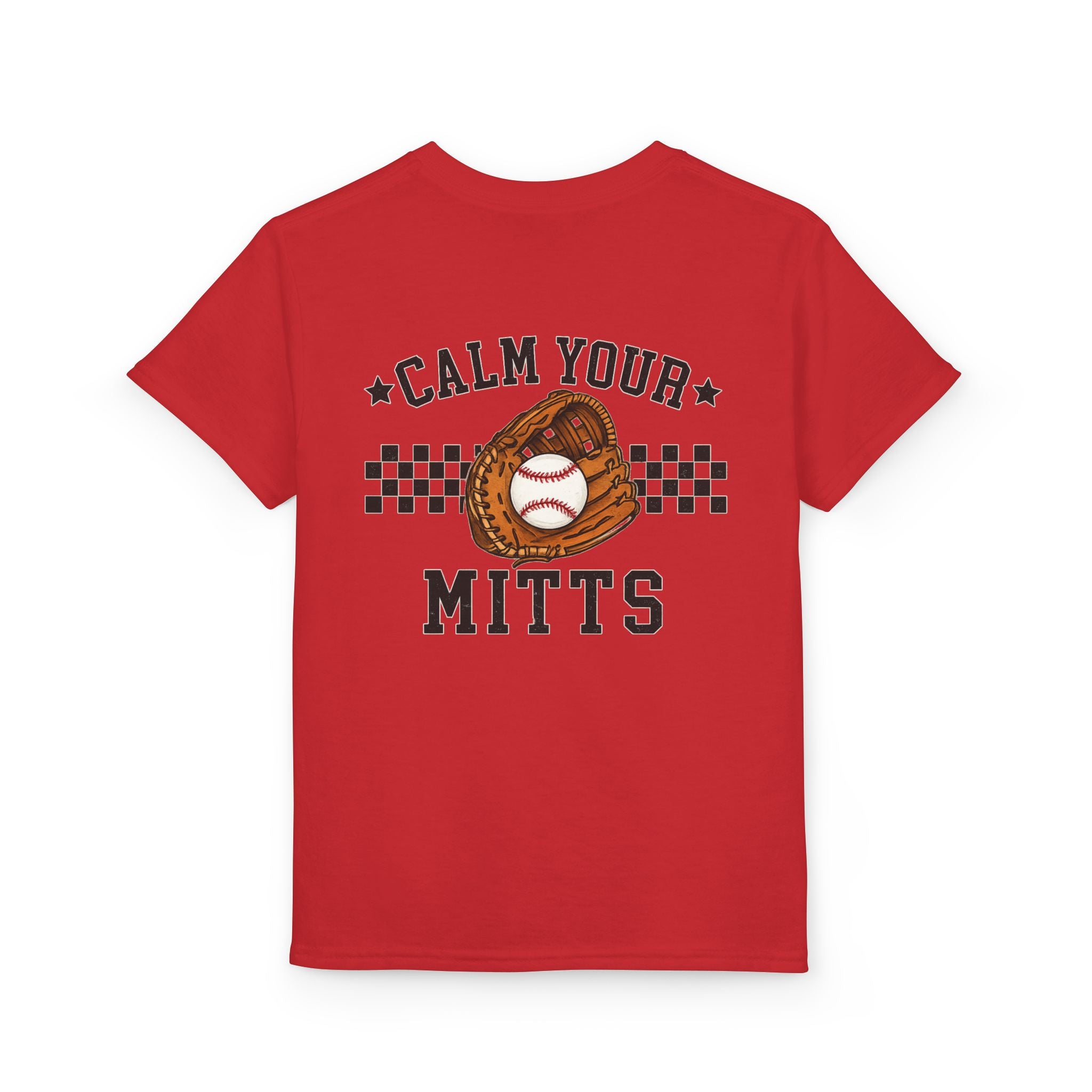 Youth Baseball T-Shirt  "Calm Your Mitts"
