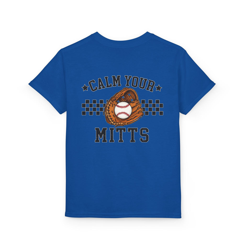 Youth Baseball T-Shirt  "Calm Your Mitts"