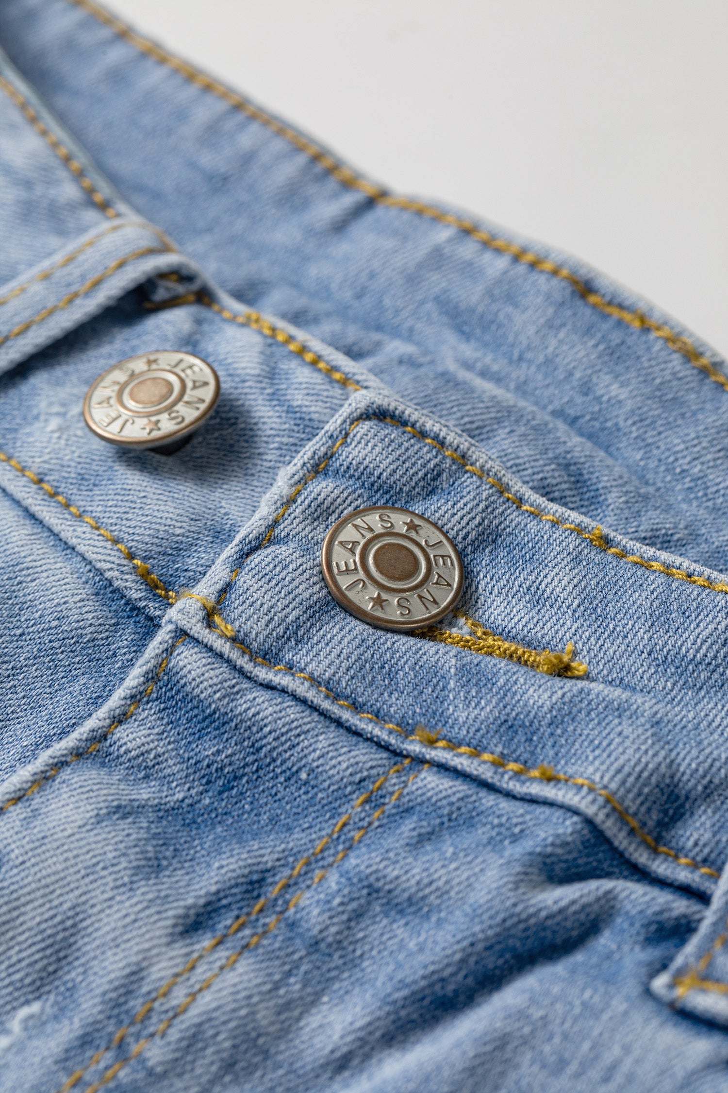 Sail Blue Asymmetric Raw Hem Distressed Whiskery Denim Shorts