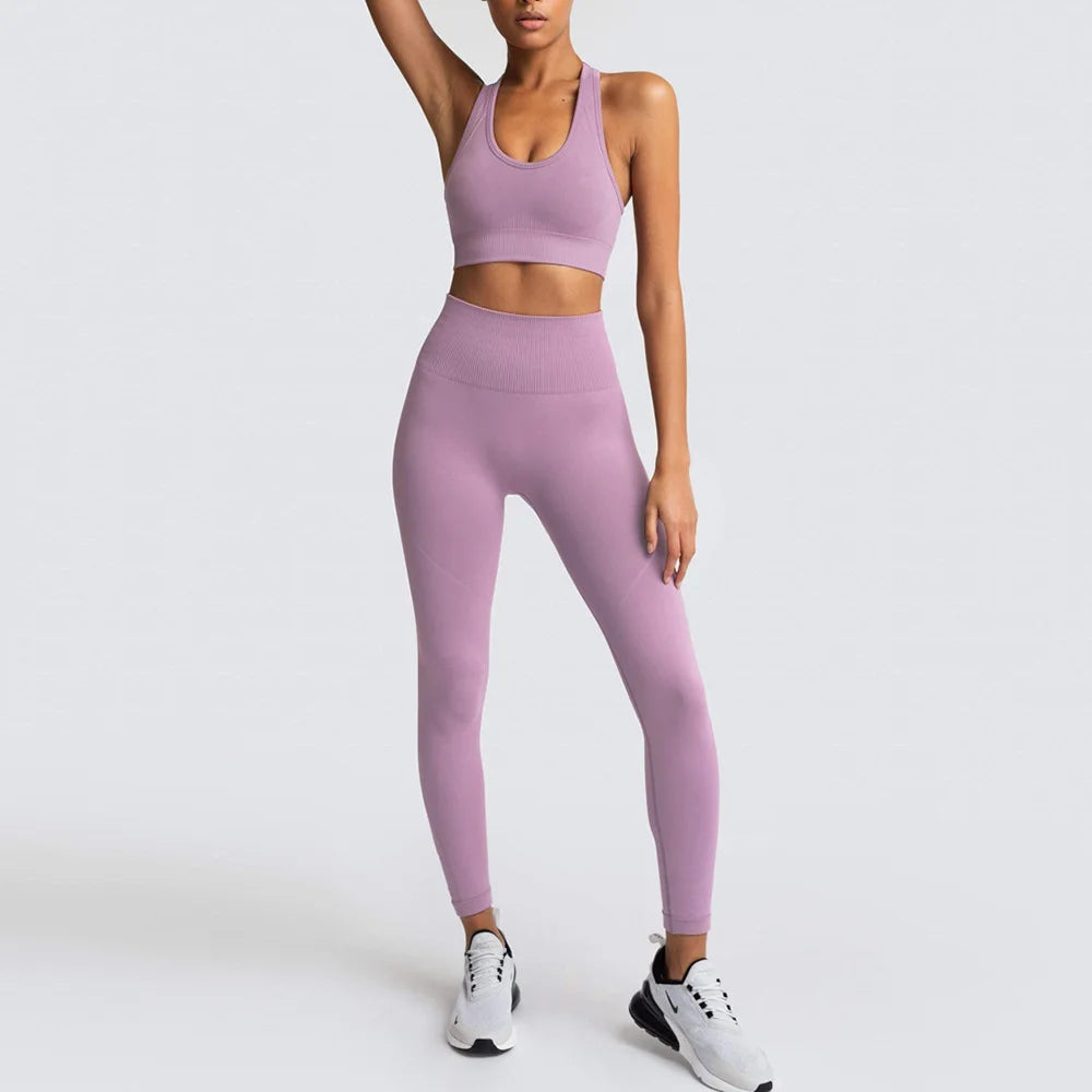 Seamless Blank Yoga Pants Active Wear Gym Sets for Women