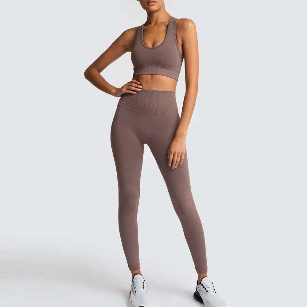 Seamless Blank Yoga Pants Active Wear Gym Sets for Women