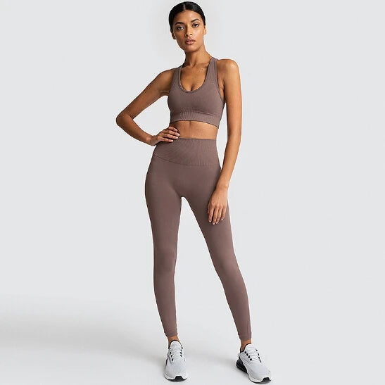 Seamless Blank Yoga Pants Active Wear Gym Sets for Women