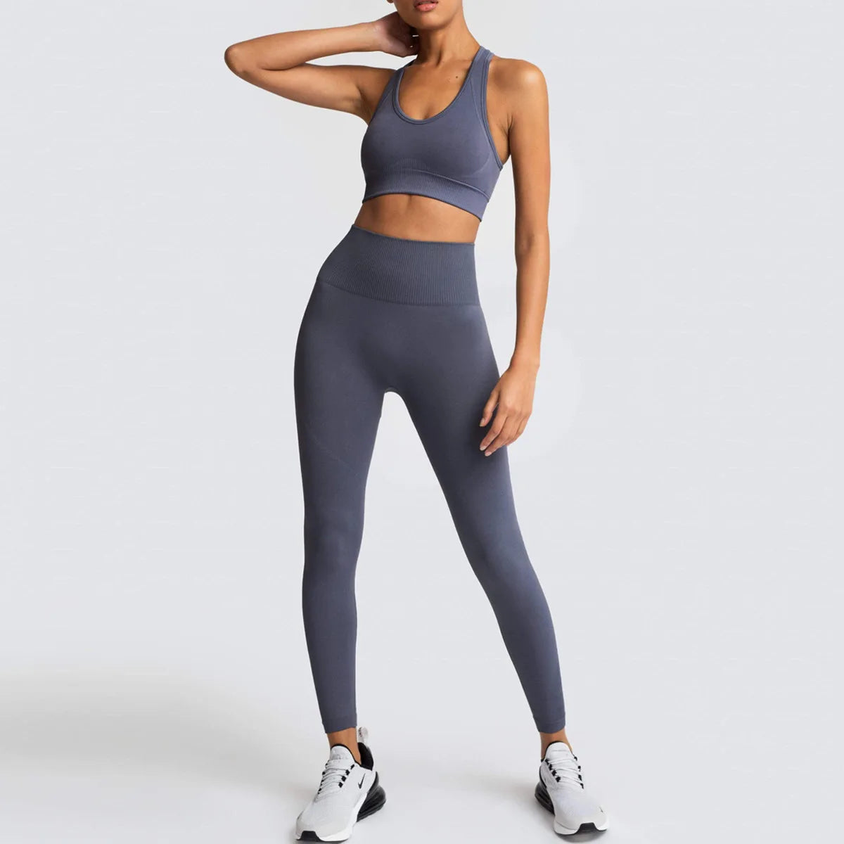 Seamless Blank Yoga Pants Active Wear Gym Sets for Women