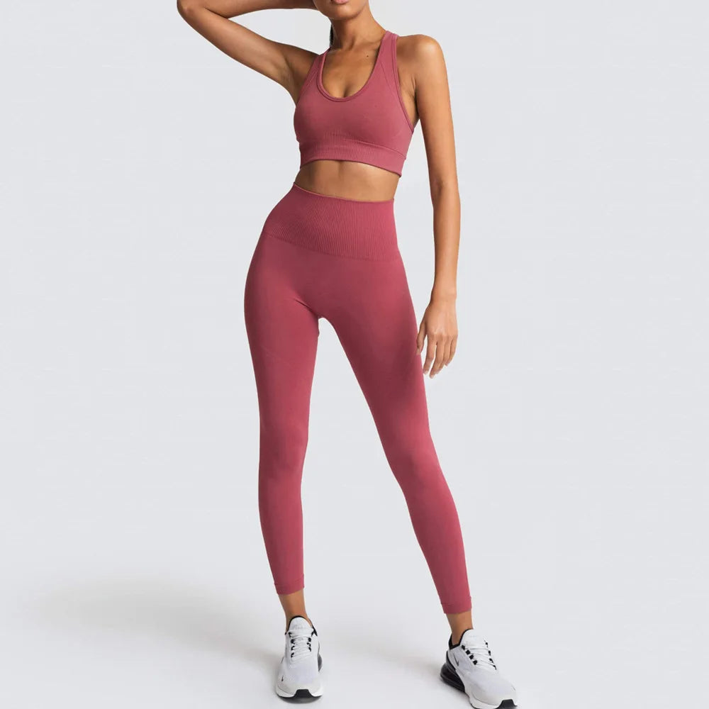 Seamless Blank Yoga Pants Active Wear Gym Sets for Women