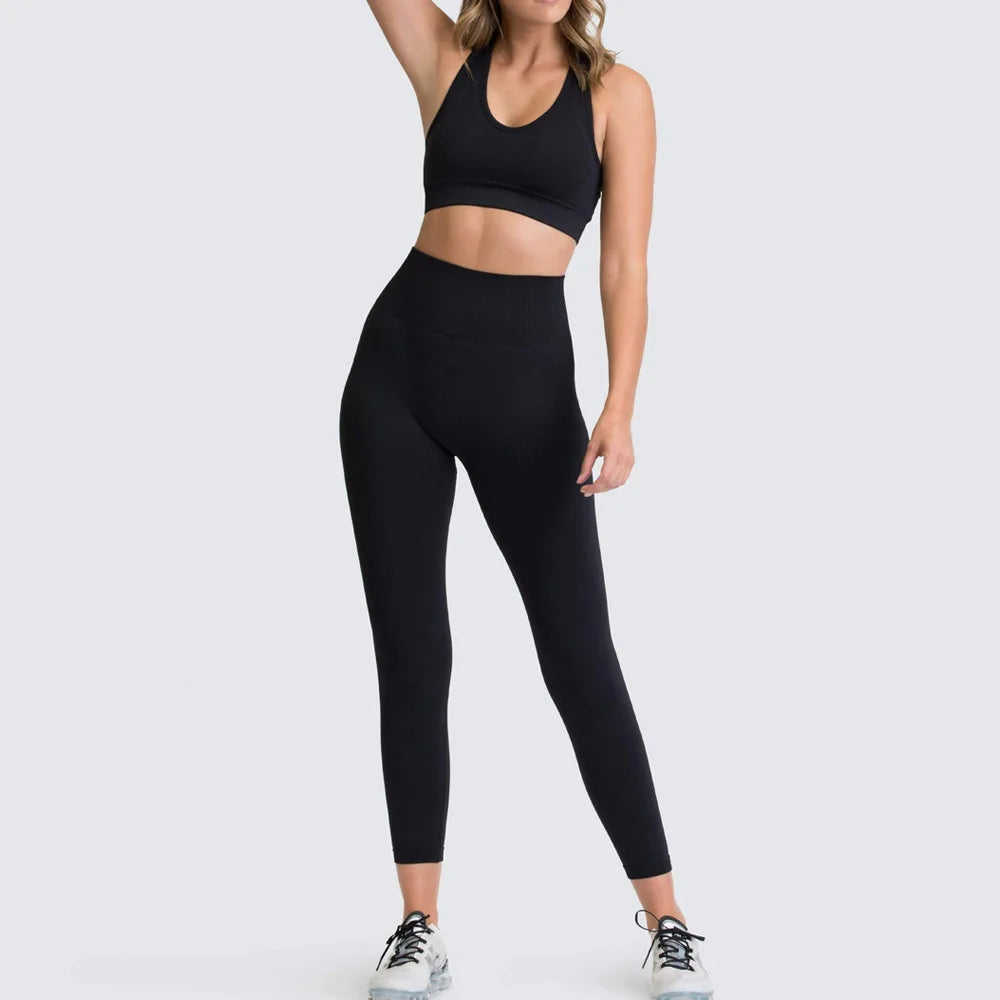 Seamless Blank Yoga Pants Active Wear Gym Sets for Women